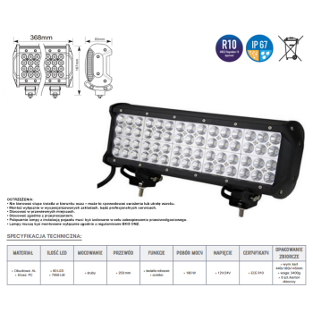 Najaśnica LED 7056 lm IP67