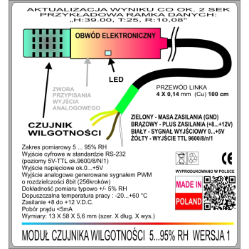Czujnik wilgotności  5...95 %RH - V1